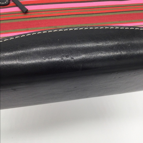 Kate Spade Pink/Black Striped Mini Purse - Picture 5 of 8